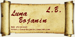 Luna Bojanin vizit kartica